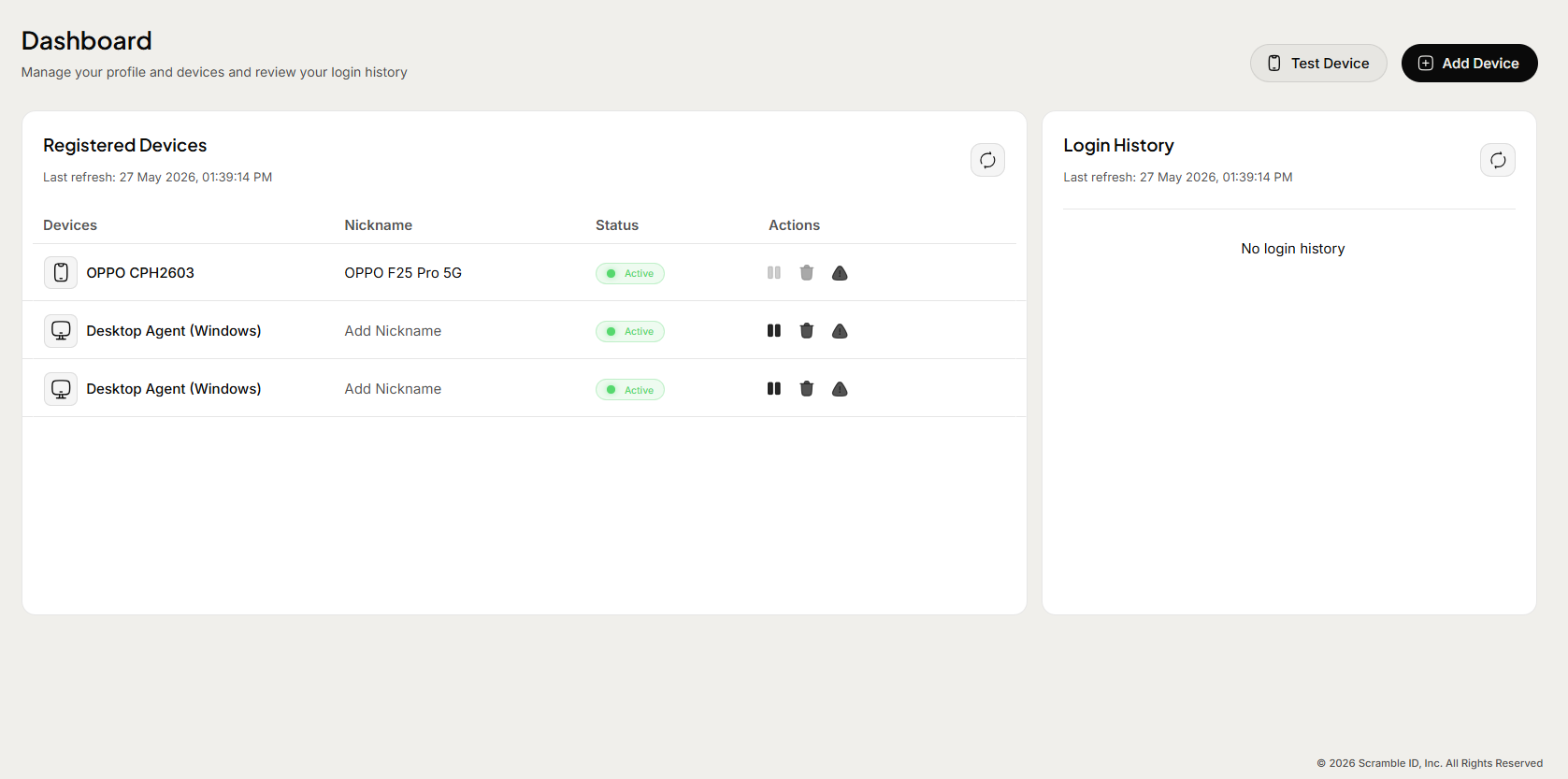 Desktop App: Add a new device using the self-service portal
