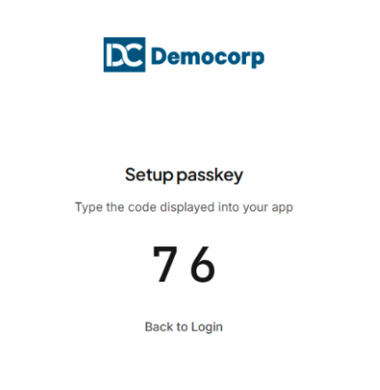 Desktop App: Passkey validation code on login page